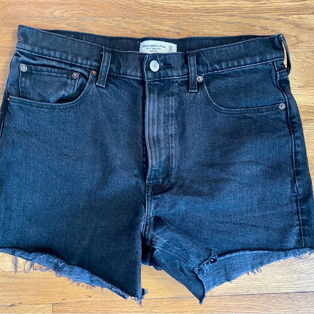 Abercrombie & Fitch Black Denim Shorts